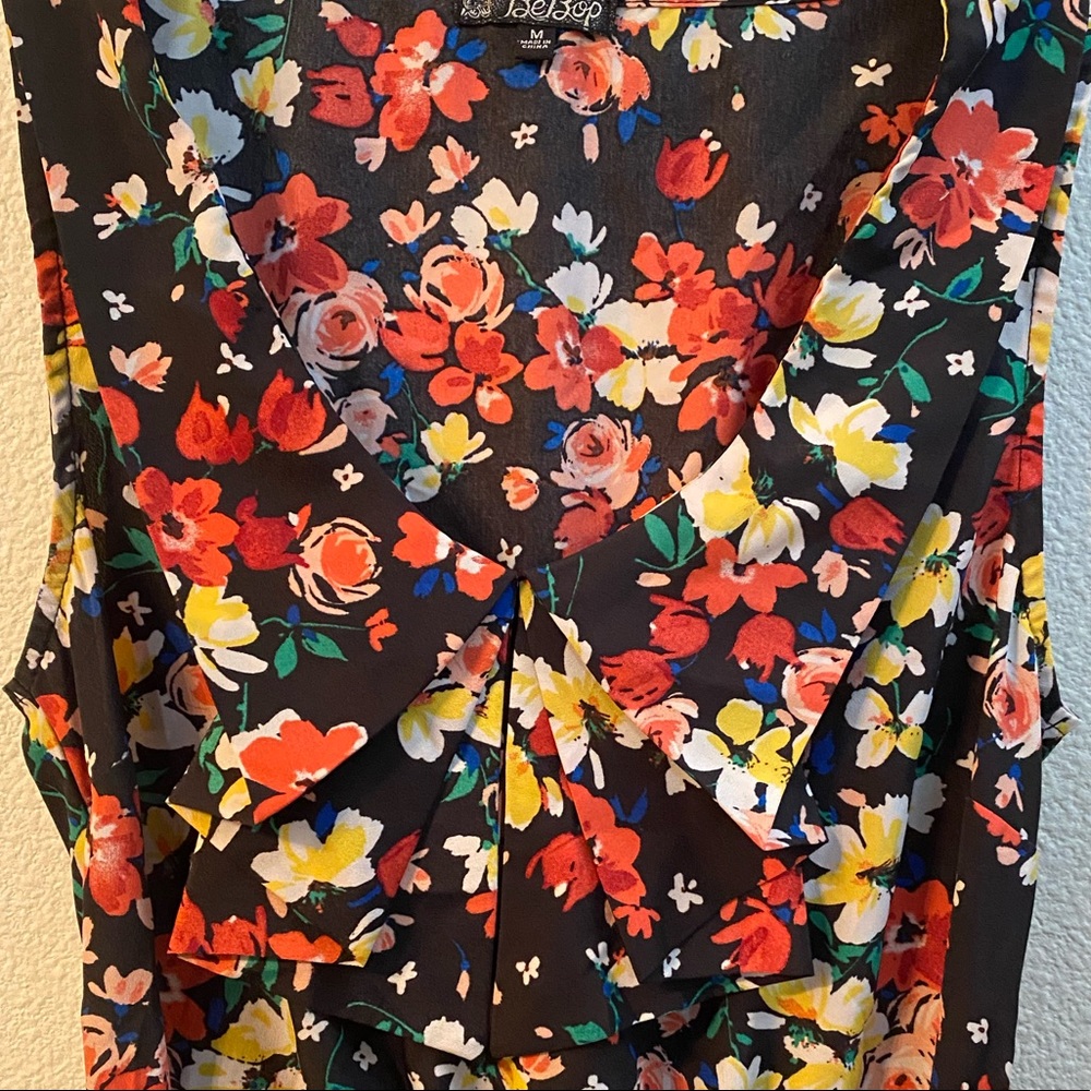 Be Bop floral sleeveless dress